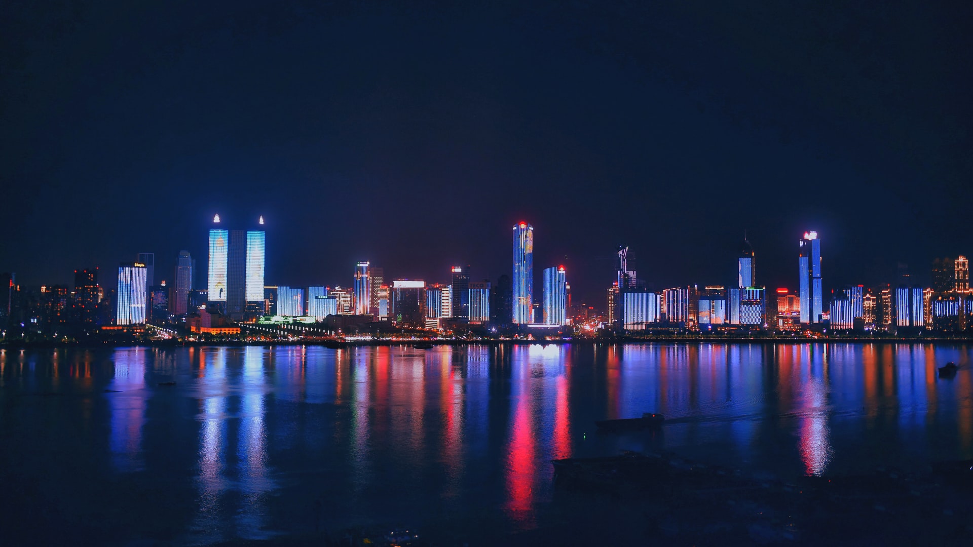 A photo of Nanchang, a city in Eastern China, at night; photo by Eriksson Luo. 