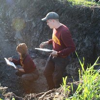 Students in a soil pit