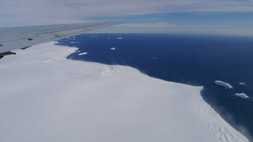 Coast of Antarctica from above