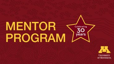 An image that says Mentor Program, Celebrating 30 years